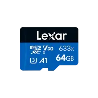 

                                    Lexar High-Performance 633x 64GB MicroSDXC UHS-I Memory Card